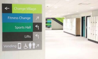 Perdiswell Leisure Centre Indoor Wall Signage